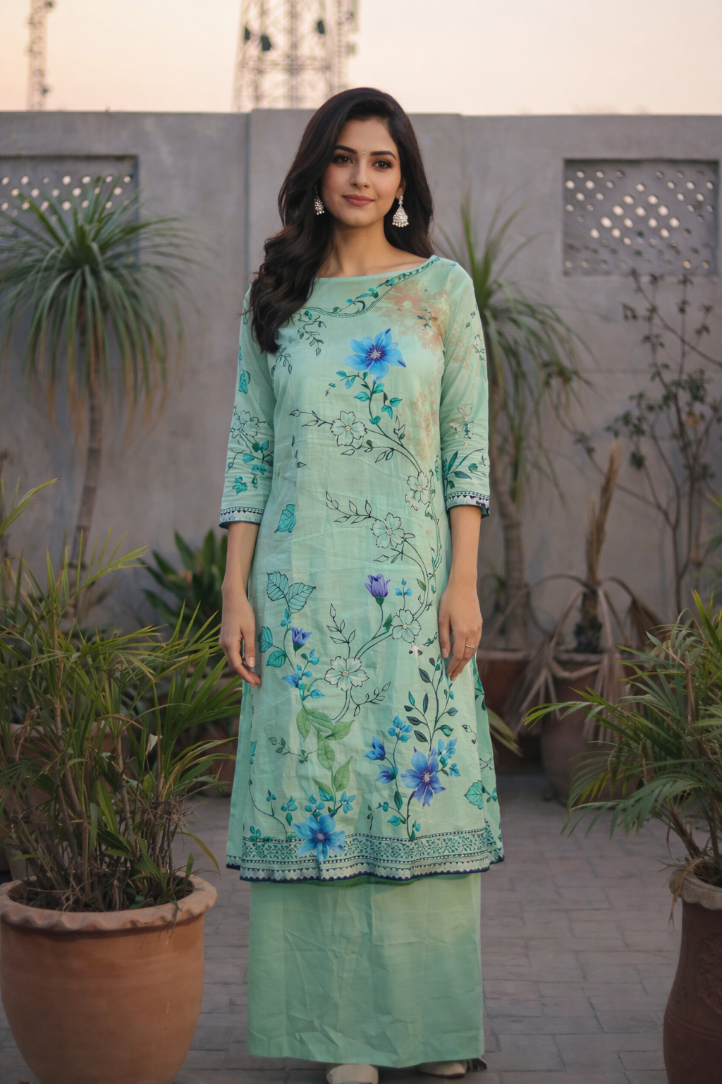 Garden 2 Piece Printed Suit - Unstitched