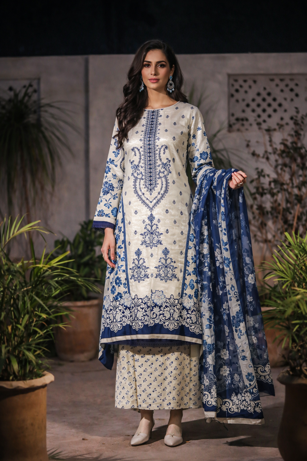 Abeer Royal Embroidered Suit - Unstitched