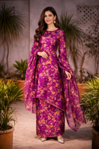 Casual Printed Dress - Unstitched