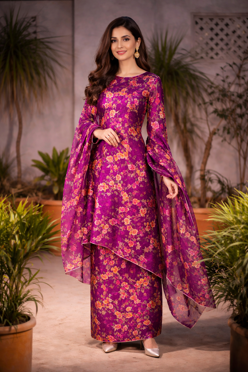 Casual Printed Dress - Unstitched