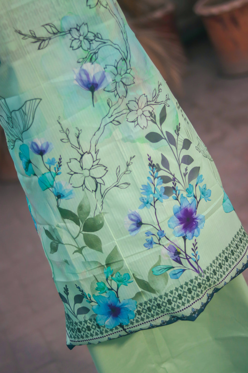 Garden 2 Piece Printed Suit - Unstitched