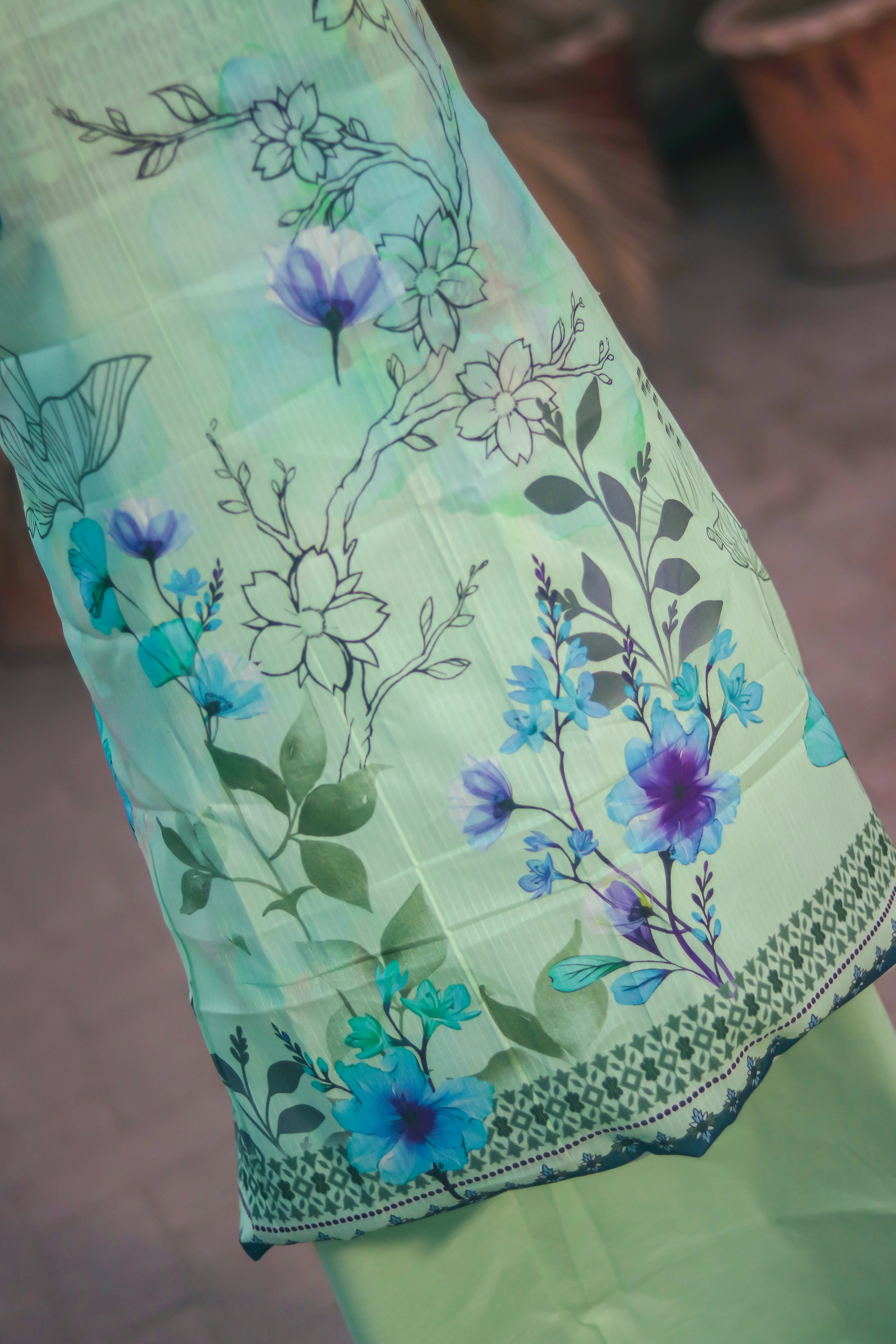 Garden 2 Piece Printed Suit - Unstitched