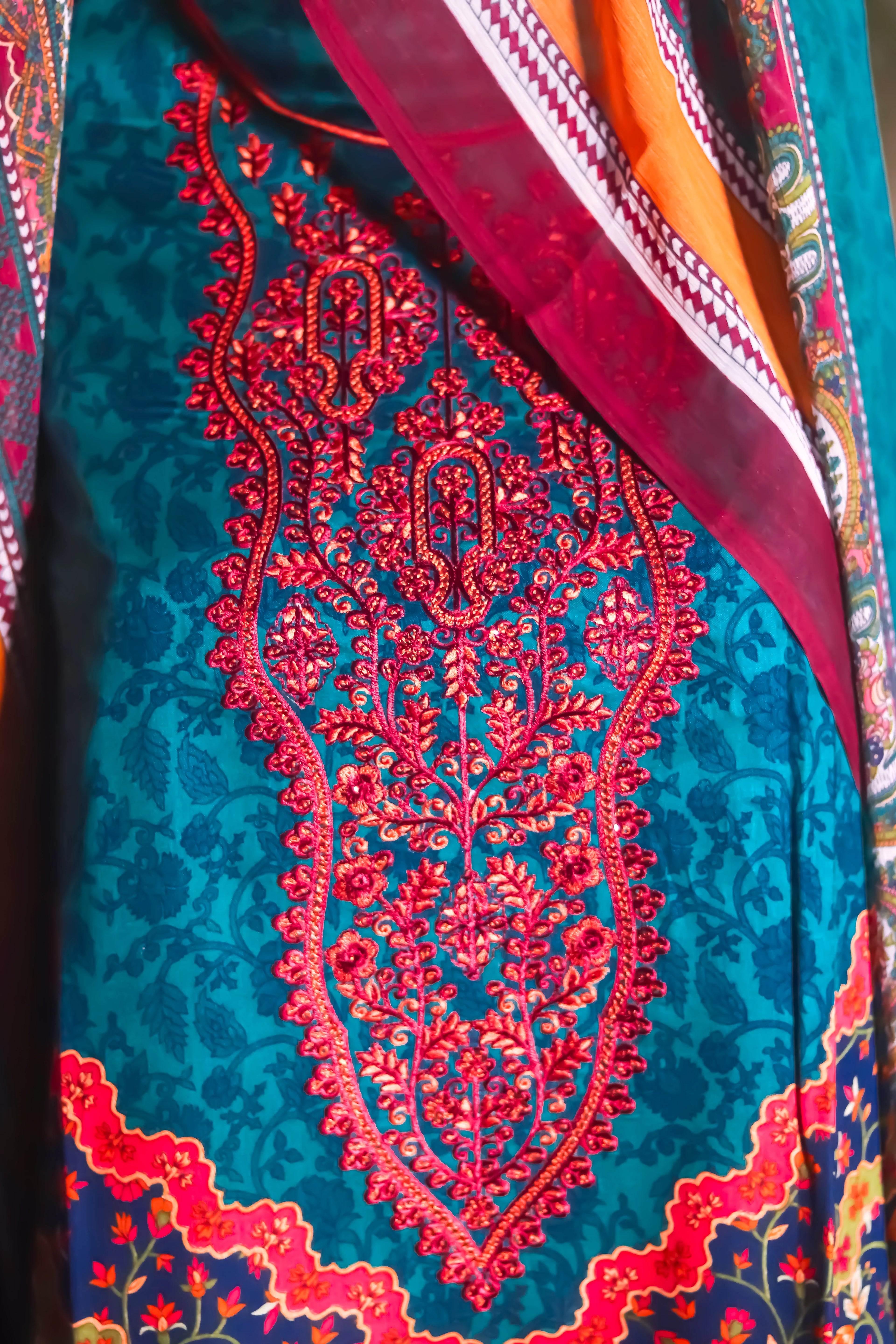 Elegance Embroidered Suit - Unstitched